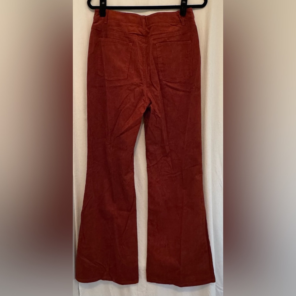 Elegant Rust Boot Cut Flare Pants - Picture 3 of 6